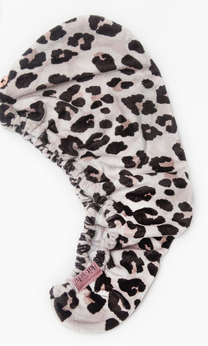 Microfiber Hair Towel - Leopard
